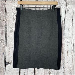 Worthington Modern Knit Gray & Black Stretch Pencil Skirt Size 8 Career Work